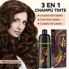 Kaisasa Champú Para Tinte De Cabello marrón oscuro 3 En 1
