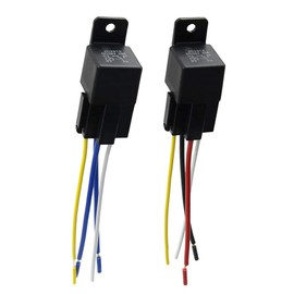 Gorniloxam 40 Amp 36V DC SPST Relay Socket - Waterproof 4 Pin Relay Harness (wiress) Plug, Replaces Type: JD-2912 (2pcs) Relay Socket