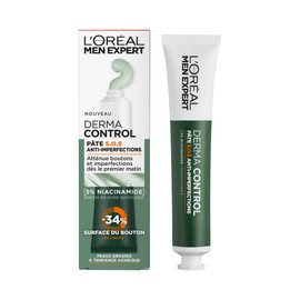 L'Oréal Men Expert - S.O.S Paste gegen Unreinheiten – Lokalisierte Pflege gegen Pickel und reinigende Maske – angereichert mit Niacinamid und Glykolsäure – Derma Control – 45 ml