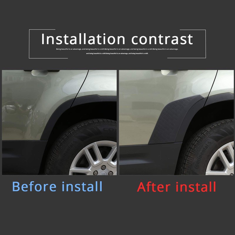 CHEYA ABS Black Body Anti-scratch Protection Cover Trim Kit for