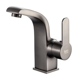 INEX EUROPA Titanium Black Basin Tap with 10 Years Warranty Curved Design Water Saving Adjustable Pressure