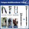 Fotopro 59" Carbon Fiber Travel Tripod, Compact Camera Tripod with