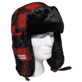 Max Fuchs Men's Fur Hat Lumberjack Red/Black L