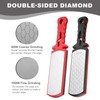 sourcing map 400/1000 Grit Handheld Diamond Sharpening Stone Double-Sided Whetstone