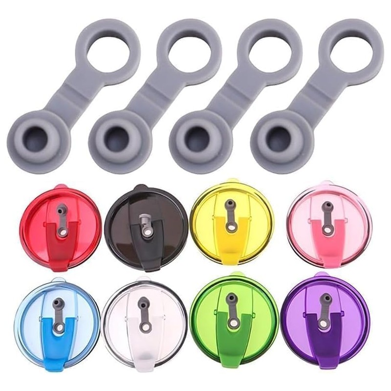 10Pcs Grey Universal Silicone Sealing Bottle Straw Hole Grommets Stopper