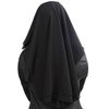 MyBatua 3 Layers Saudi Niqab In Breathable Black Georgette, Face