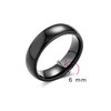 Bling Jewelry Black Tungsten Dome Wedding Band Ring 6mm