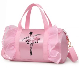 CSPone Dance Bag Ballet Bag Handbag Children's Bag Shoulder Bags Crossbody Sports Bag Girls Children Pink, rose