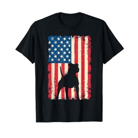 Patriotic Pitbull Dog Lover 4th of July USA American Flag T-Shirt for Men Women Kids