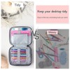 Katech Portable Travel Crochet Storage Bag Organizer with Zipper, Web