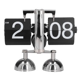 Flip Clock Quartz Movement High Accuracy Retro Style Stainless Steel Simple Operation Quartz Clock