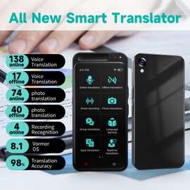 Language Translator Device No WiFi Needed, Upgraded VORMOR AI Translator Support ChatGPT, Two Way Real Time Voice Translation with 138+ Languages, Offline/Photo Translation for Business, Learning