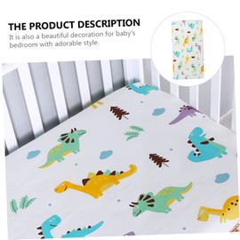 Hohopeti Cotton Dinosaur Crib Bed Breathable Boy Girl Bedspread for Nursery Durable Fun Cartoon Design for Comfort