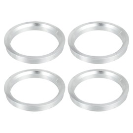 X AUTOHAUX Universal Car Hub Centric Rings 71.6 mm to 60.1 mm Silver Tone Pack of 4