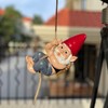 FICITI Funny Garden Gnomes Decorations, Archer Bowman Climbing Rope Hanging