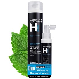 Barcelona Pharma  Shampoo y loción tratamiento anticaída caballero  Solución Prohairin 4  Probado contra alopecia  Fortalece folículo                 