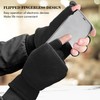Kakaly Convertible Fingerless Gloves - Winter Thermal Gloves Warm Polar