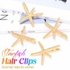 BARTOSI Starfish Hair Clips Gold Metal Hair Barrettes Mermaid Hair