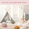 GISUREY Knot Round Pillow Ball, Handmade Knotted Plush Pillow, Cute