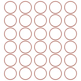 MECCANIXITY Silicone O-Ring 44mm ID 48mm OD 2mm Width Metric VMQ Sealing Gasket Replacement 50A Durometer for Plumbing Compressor Faucets Valves Repair (Red, Pack of 30)