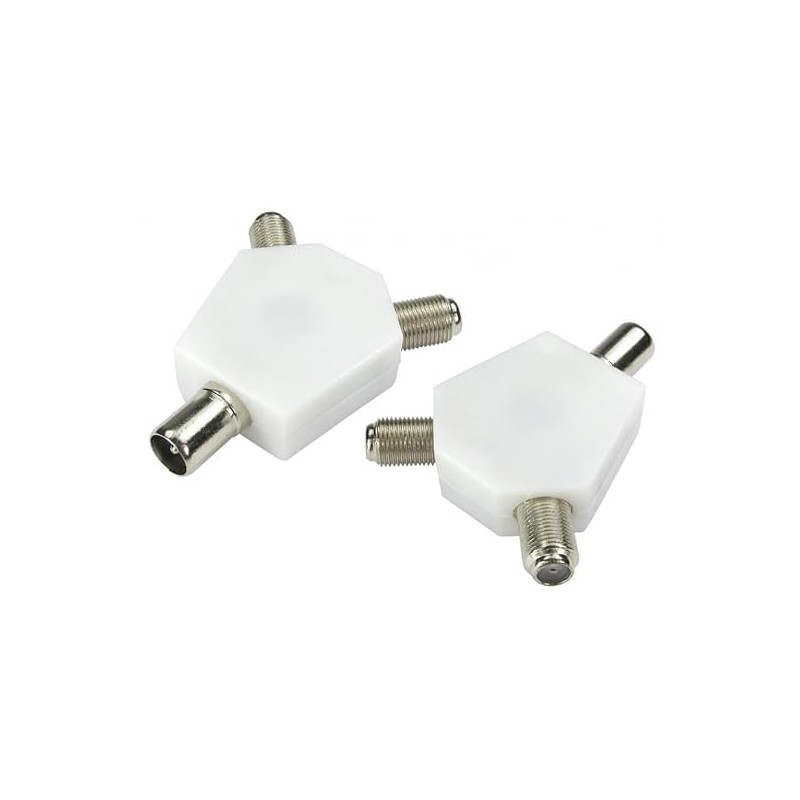 Mr. Gadget's Solutions 2-Way TV Aerial Coaxial Splitter - Seamless