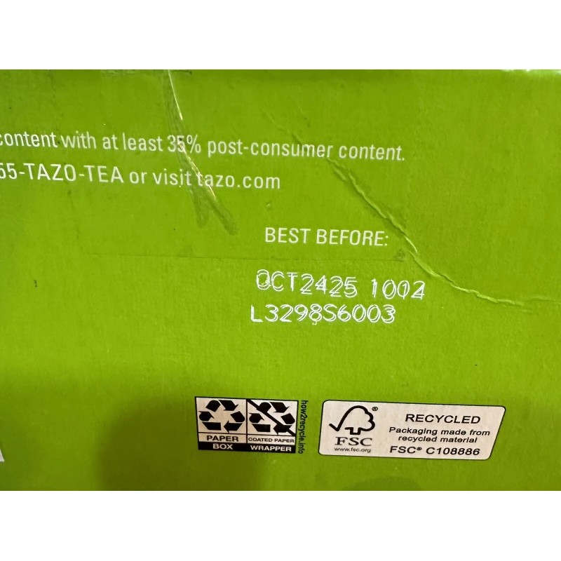 Tazo New TAZO Tea Bag Regenerative Organic Zen 36 Count
