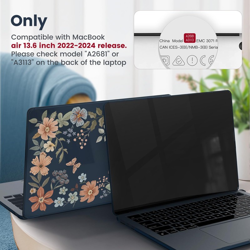 iCasso for MacBook Air 13 inch Case 2025 2024-2022 M4