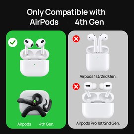 The Snake Case Decorative Compatible with AirPods 4 Generation. HaloMyyth Creative Aesthetic 3D Snake Case, Gemstone Light-Up Head, Detail Sculpting, Case Compatible with AirPods 4 th, Mystery Black