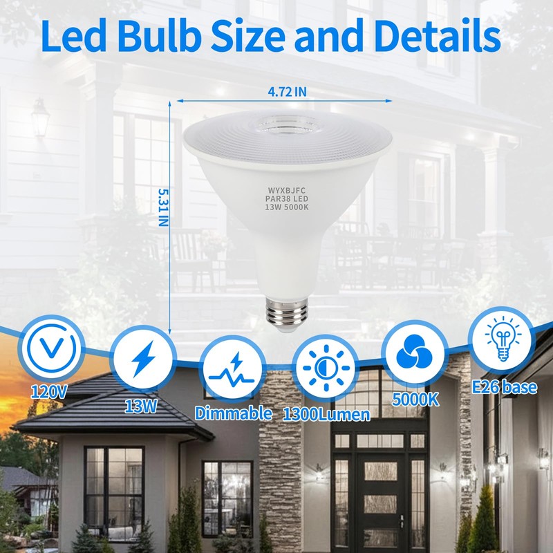 Par38 Outdoor Flood Light Bulb, LED Flood Light Bulbs 4
