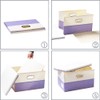 PRANDOM Large Foldable Storage Bins with Lids [3-Pack] linen Fabric