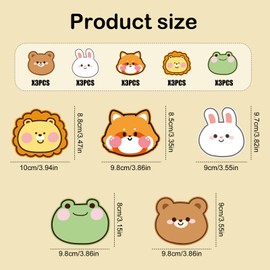 15pcs Sensory Stickers, Cute Animal Fidget Textured Sensory Calm Strips Mood Calming Stickers for School Classroom Desk Office Adults Teens Students