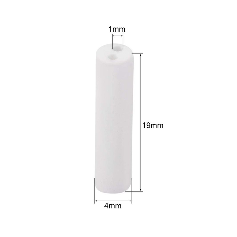 uxcell 1mm Dia Ceramic Insulation Tube Twin Bore Alumina Porcelain