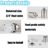2PCS Float Valve 1/2" Water Level Control Float Valve 304
