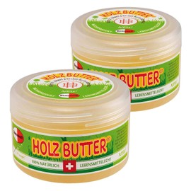 Renuwell 2 x 250 ml Wood Butter Furniture Care Wood Care 100% Food Safe Economy Set