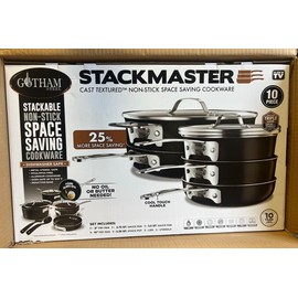 Gotham Steel STACKMASTER Pots Non-Stick  10 Piece Cookware Set