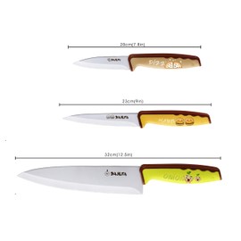 DAJLFA 3PCS Kitchen Knives, Stainless Steel Knife Set With Sheath, 8 inch Chef, 4.5 inch Utility and 4 inch Paring Knife (Stylish Design)