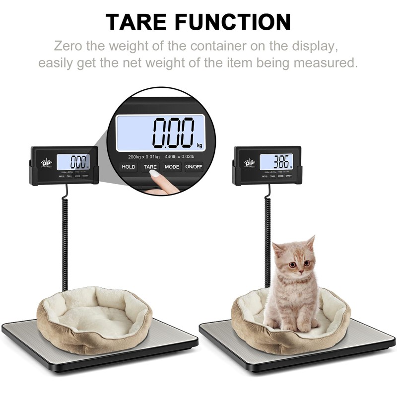 QP Shipping Scale, 440 lb/0.35 oz High Accuracy Digital Postal