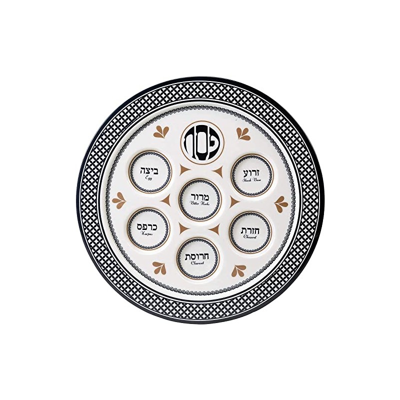 Rite Lite "Seder Traditions" Melamine Seder Plate- For Pesach/Passover Holiday