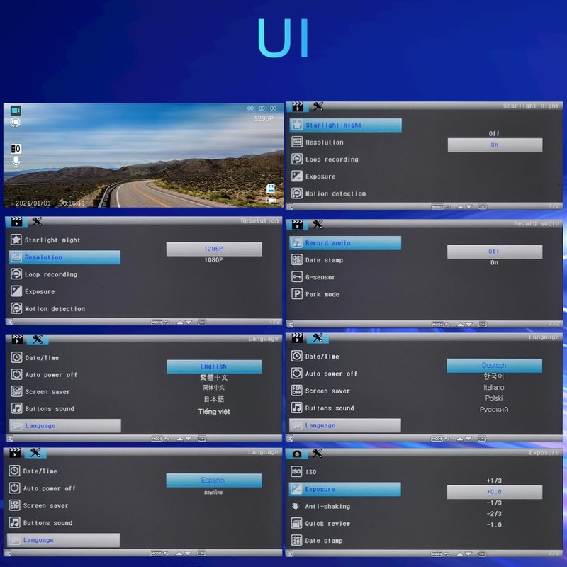 Dual Dash Cam for Cars Front and Inside 3.16 inch