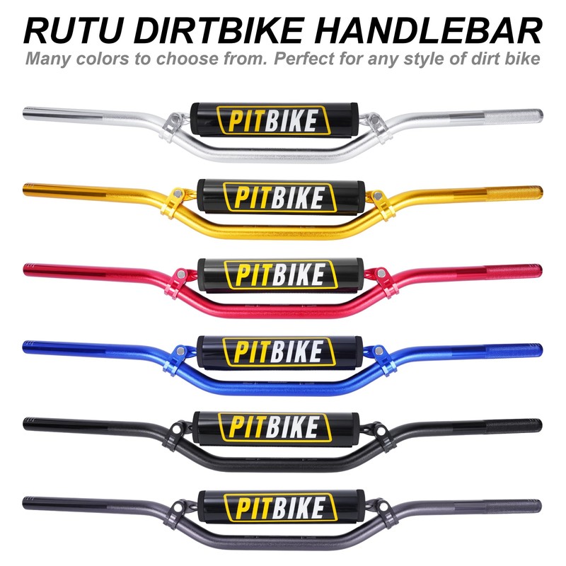 Motorcycle Handlebars 7/8 Inch,RUTU Universal Dirt Bike Handle Bar with