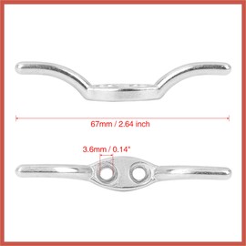 ACROPIX 2 Set 2 Inch 316 Stainless Steel Universal Marine Boat Flagpole Cleat Hook with 4 Mounting Screws Car Parts