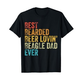 Best Bearded Beer Lovin Beagle Dad Pet Lover Dog Owner Retro Men T-Shirt