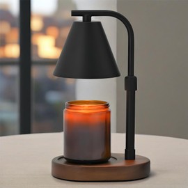 SOKCVSEA Candle Warmer Lamp Timer Height Adjustable, Birthday Gifts for Women Mom Gifts, House Warming Gifts New Home Decor, Wax Melt with 2 Bulbs Blacks