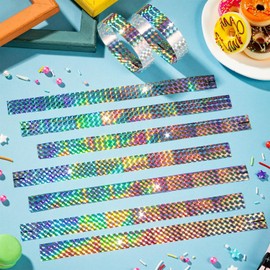 500 Pcs Neon Wrist Bands, Colourful Plastic Wristbands for Events, Holographic Party Paper Wristbands for Water Parks Concerts Festivals Conferences Security Admission