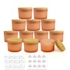 YZEROBAMB 12 Pack 4 OZ Thick Heat-Resistant Glass Candle Jars