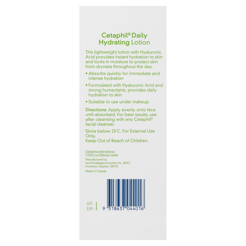 Cetaphil Face Daily Hydrating Lotion With Hyaluronic Acid 88ml