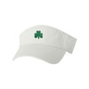 Go All Out One Size White Visor Shamrock St. Patrick's