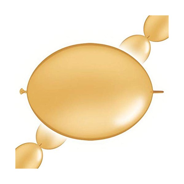 Qualatex 12" Metallic Gold Quicklink Latex Balloons (50ct)