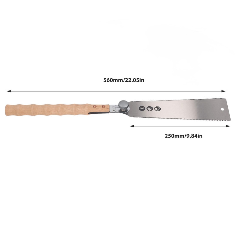 Double Edge Sided Hand Saw Fine Tooth Triple Fast Flush