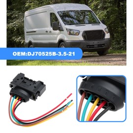 EMSea 2pcs 5Pin Car Actuator Plug Repair Loom Adapter DJ70525B-3.5-21 Compatible with Ford Transit 15cm